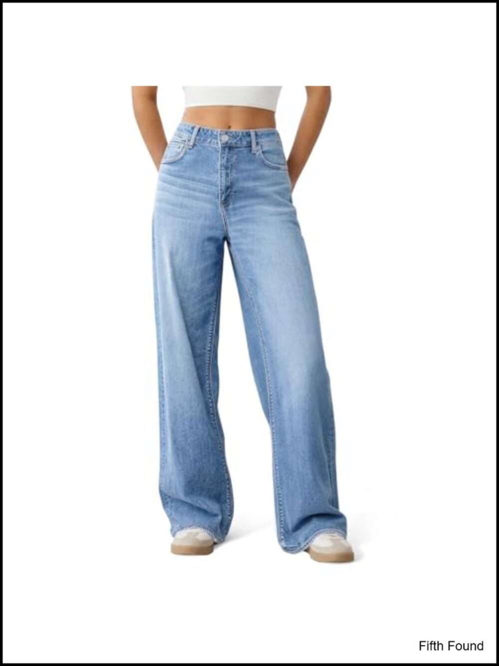 Women's High Waisted Wide Leg Baggy Straight Denim Jeans Loose Fit